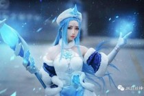 冰霜女皇降临峡谷王者荣耀王昭君绝美cosplay精致还原冰雪魔法战袍